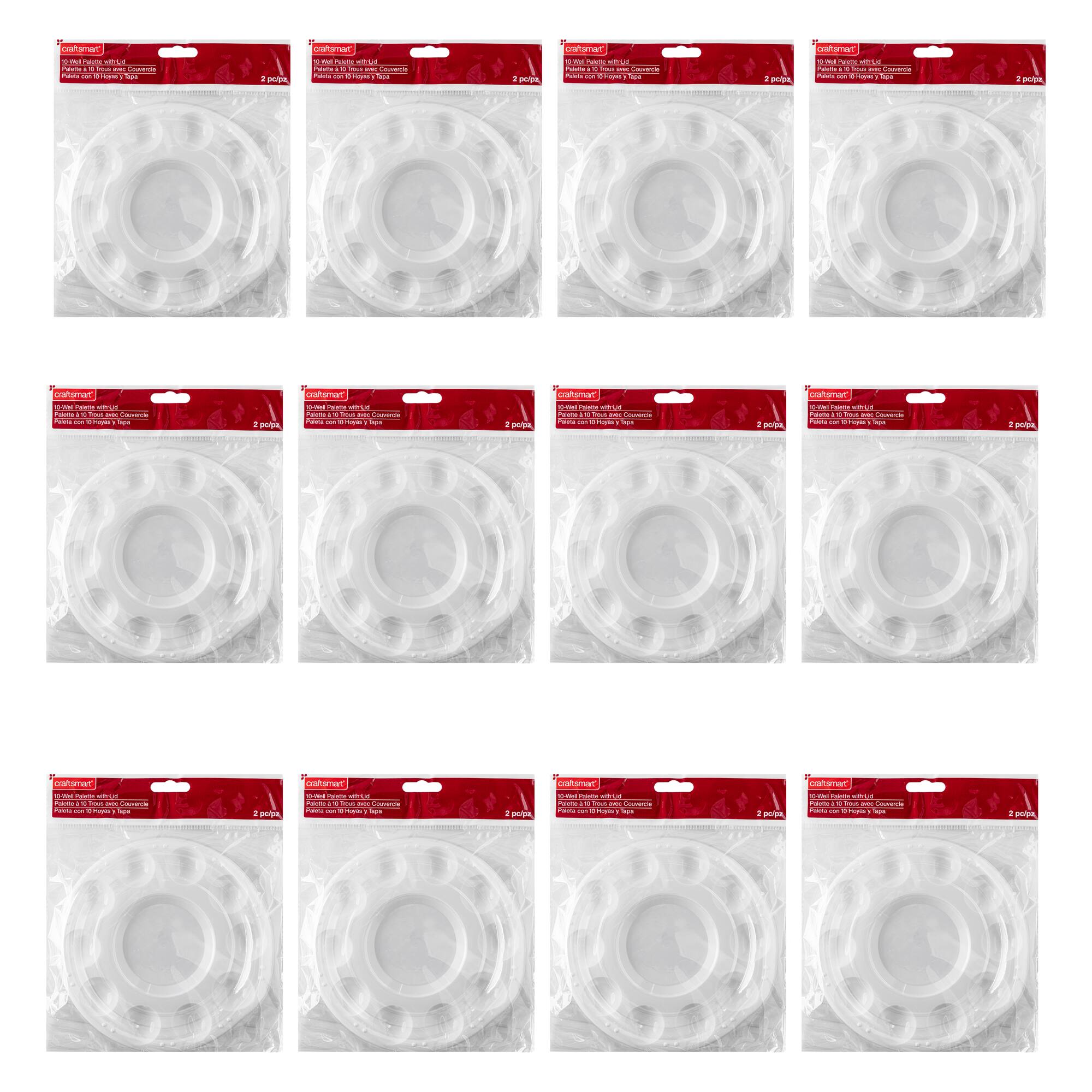 12 Pack: 10-Well Paint Palette with Lid by Craft Smart®